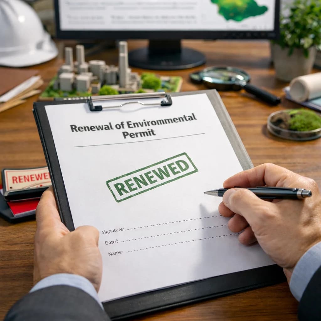 تجديد التصريح البيئي للمنشآت