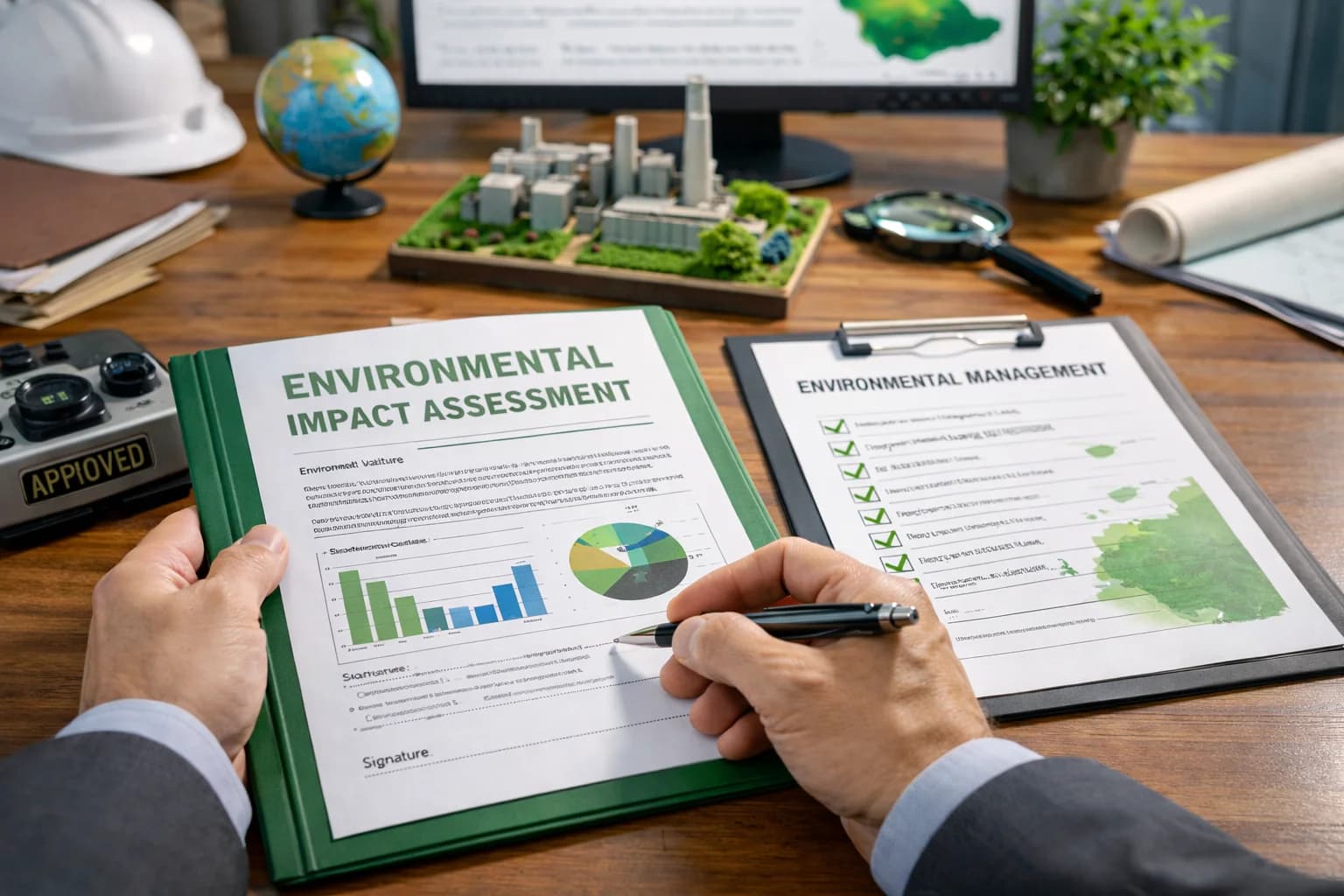 إعداد دراسات تقييم الأثر البيئي وخطة الإدارة البيئية