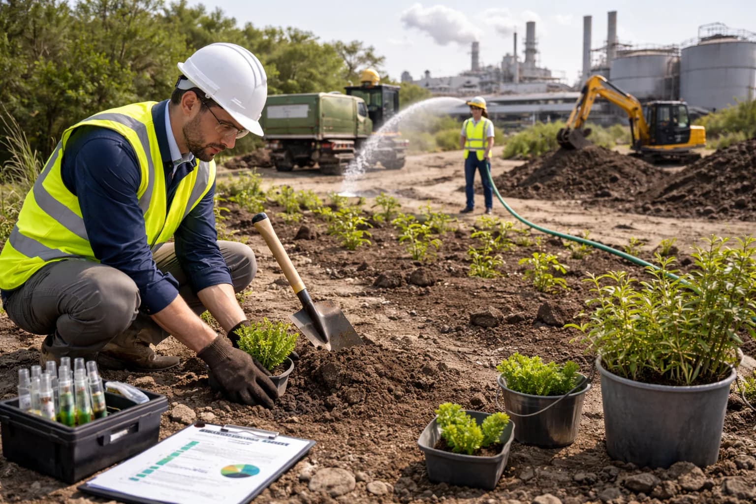 خدمات إعادة التأهيل البيئي للمواقع المتضررة